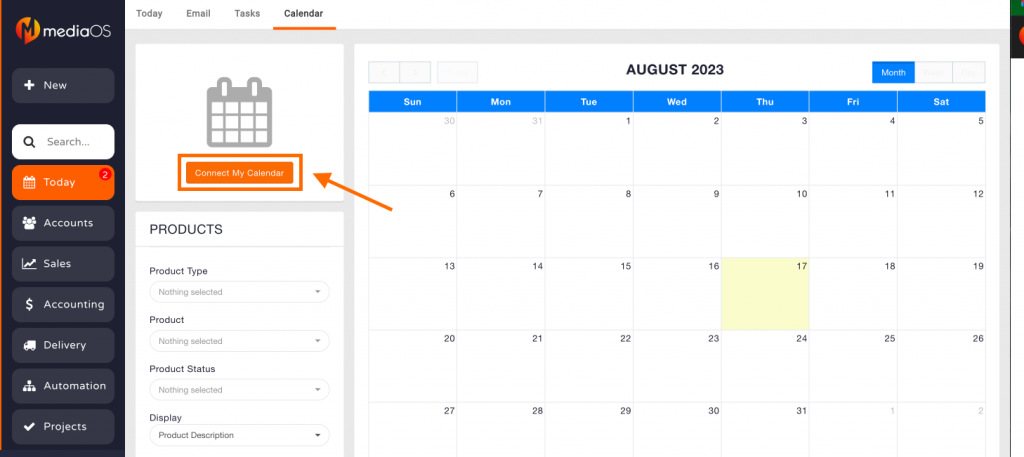 Connecting Your Calendar to MediaOS